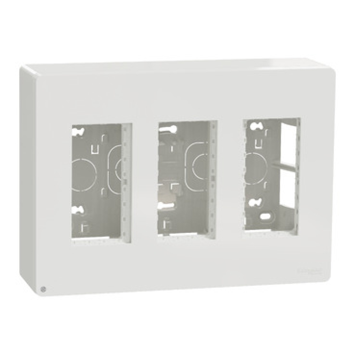 Nova Unica System - Posto de trabalho - saliente - 3 colunas - antibacteriano - Branco