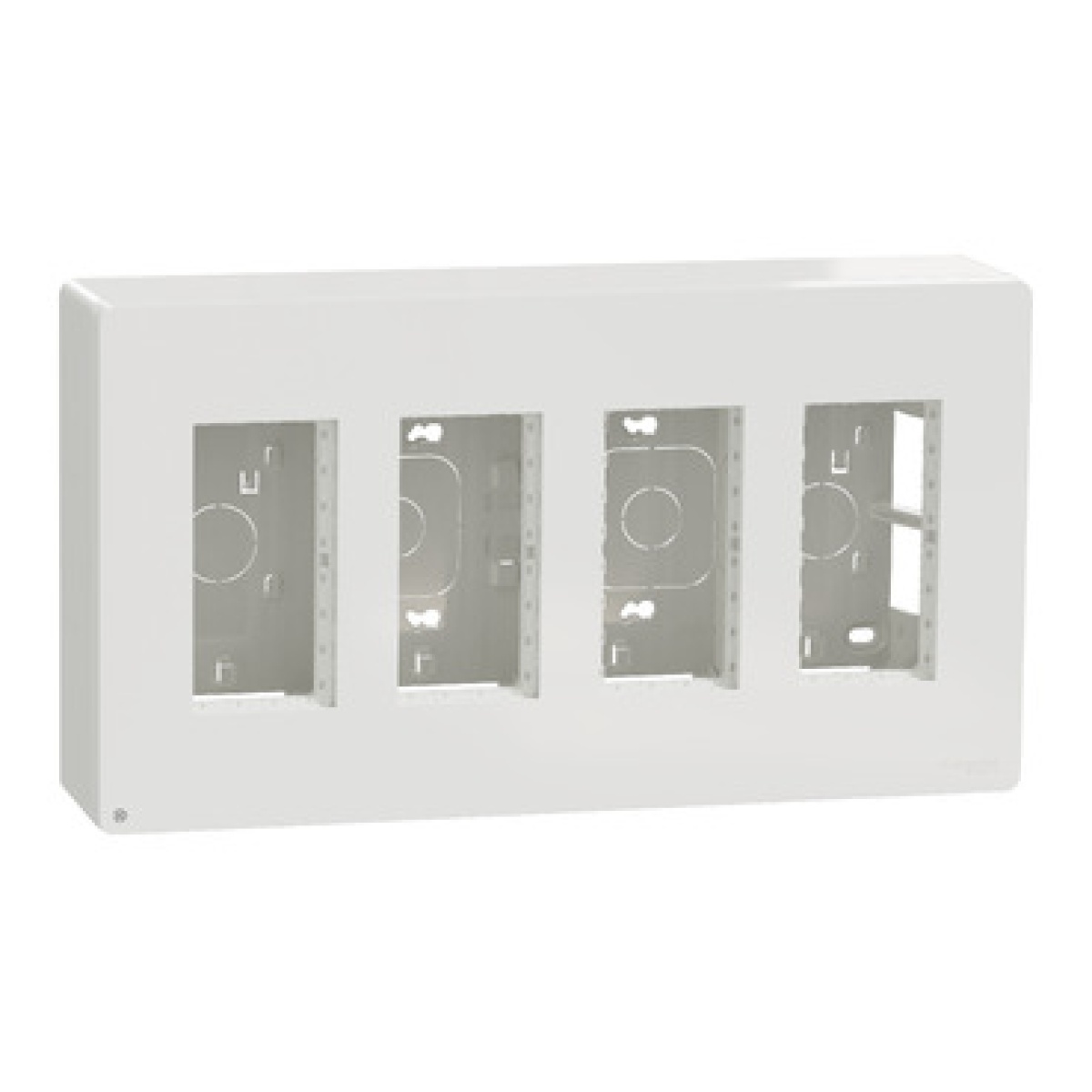 Nova Unica System - Posto de trabalho - saliente - 4 colunas - antibacteriano - Branco