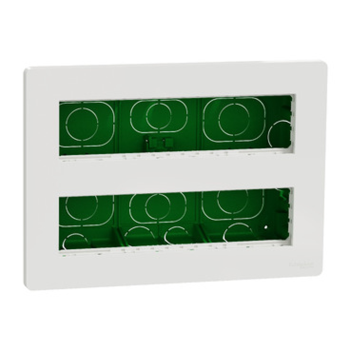 Nova Unica System - Postos de trabalho - encastrar - módulos 2 x 8 - antibacteriano - Branco