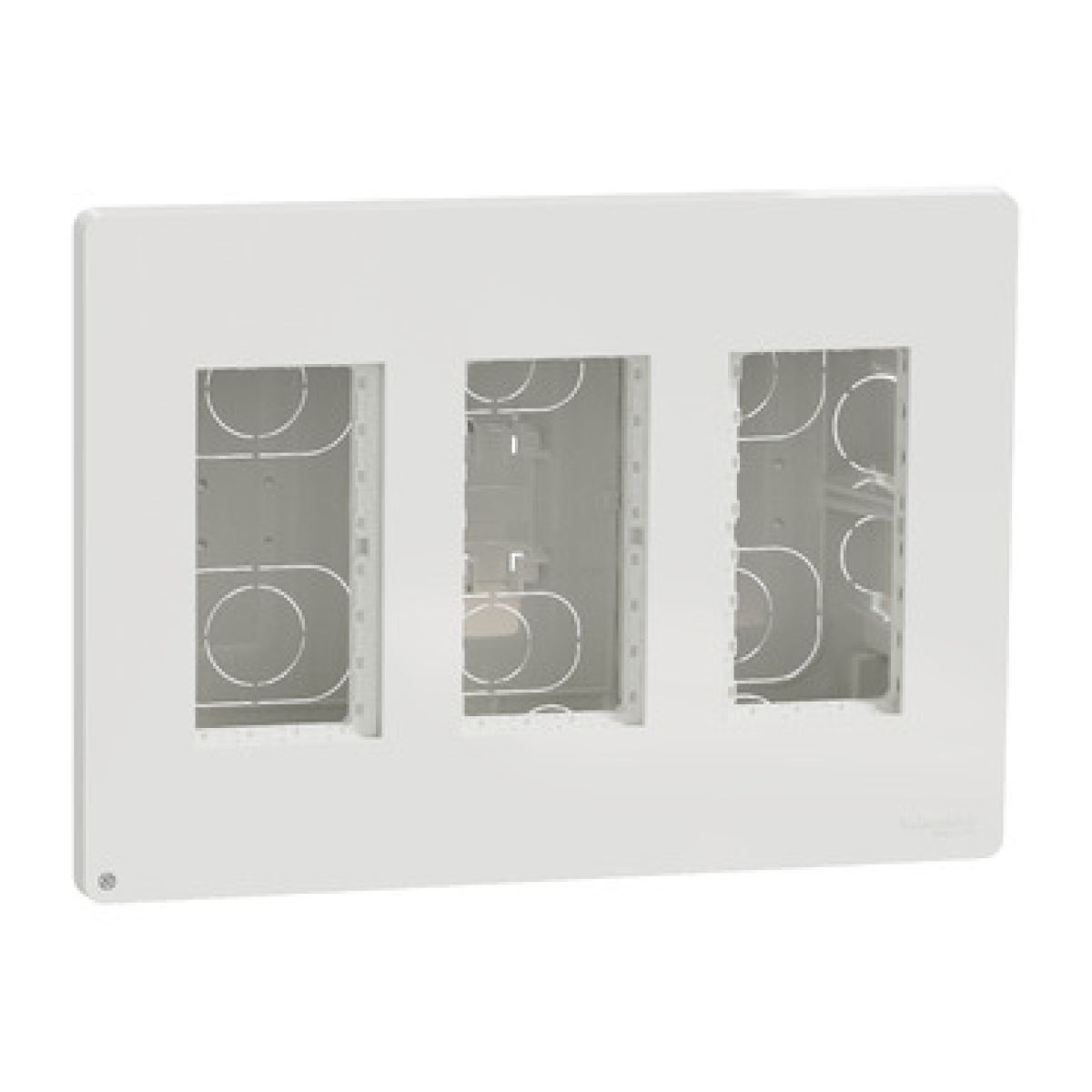Nova Unica System - Posto de trabalho - encastrar - 3 colunas - antibacteriano - Branco