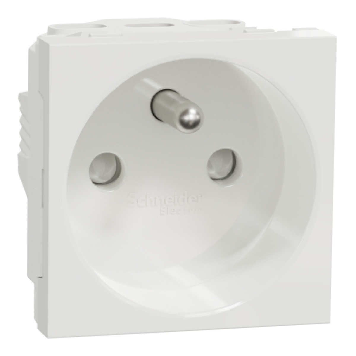 New Unica - 1 French socket-outlet - 2PE  shutters - 16A 250V - IP21 D - white