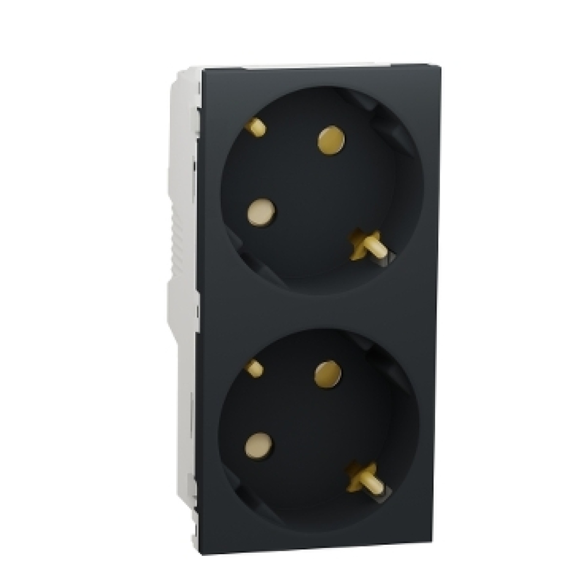 Nova Unica  - Tomada 2x2PT com obturadores - 16A - Antracite