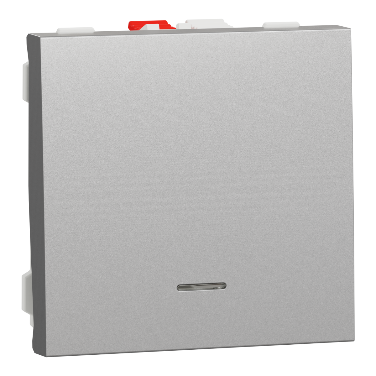 Nova Unica - Botão de pressão - luminoso - 10A - Alumínio