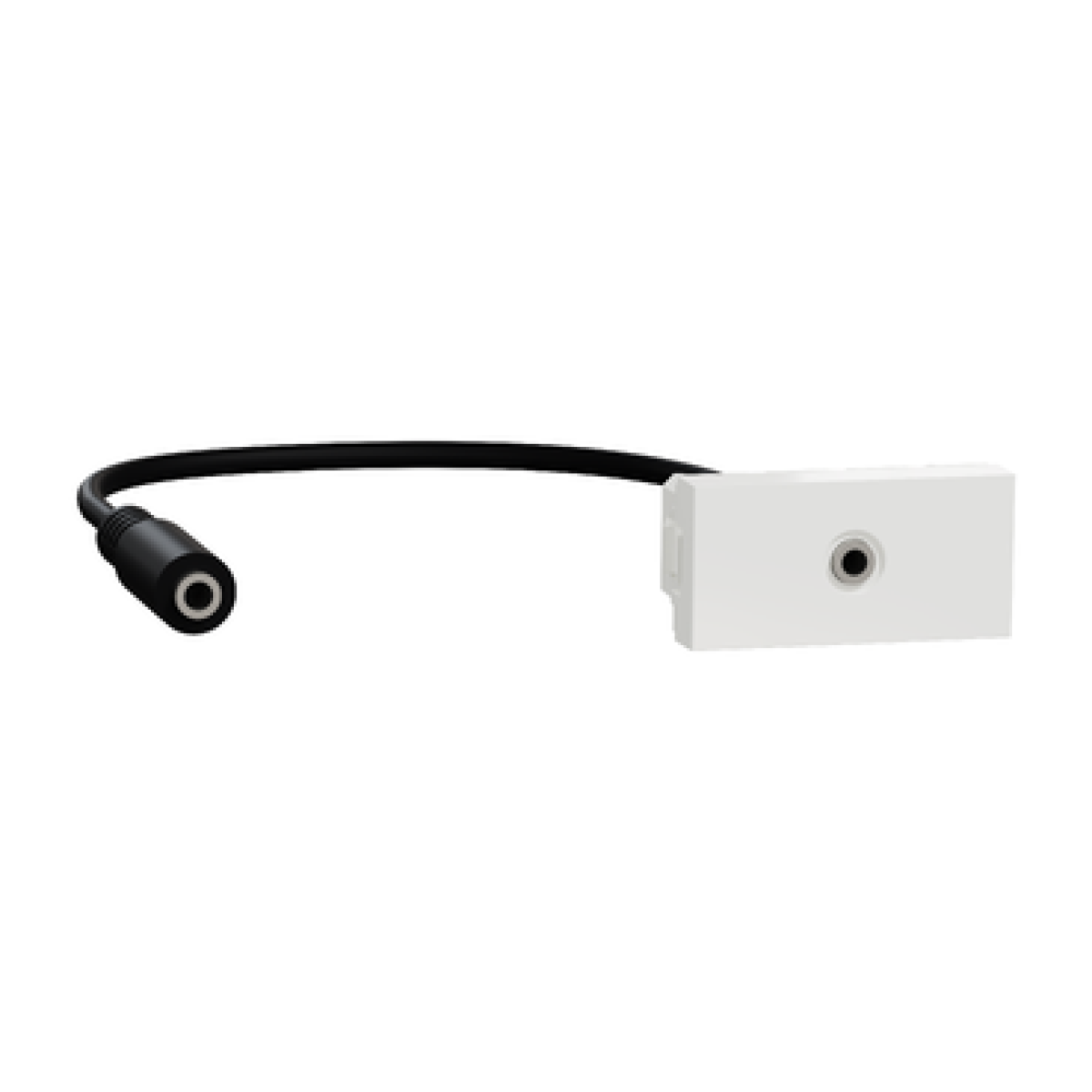 Nova Unica - Tomada Minijack 3,5 mm 1 mód. - Branco