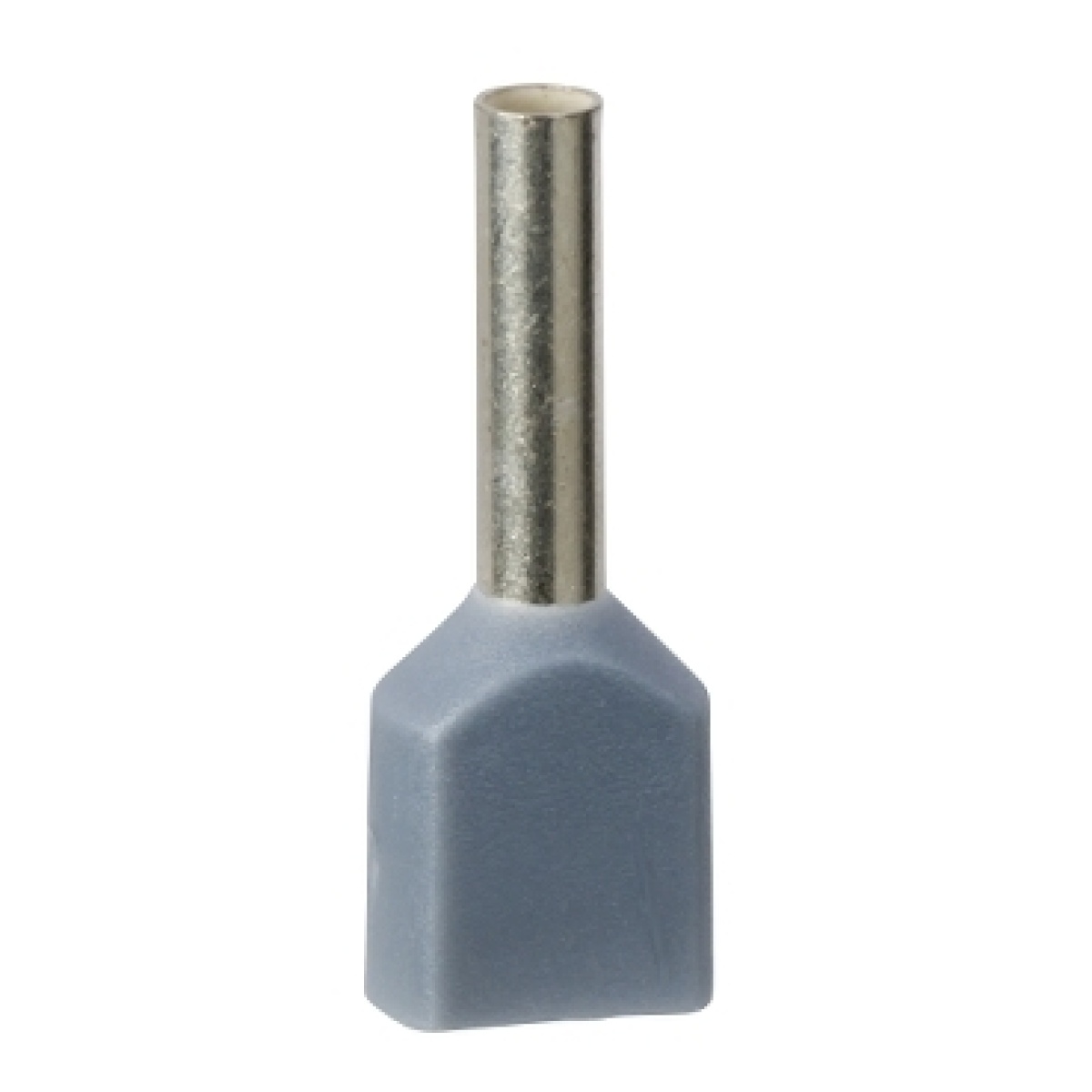 INSULATED DOUBLE CABLE END MEDIUM SIZE 0.75 MM² GREY