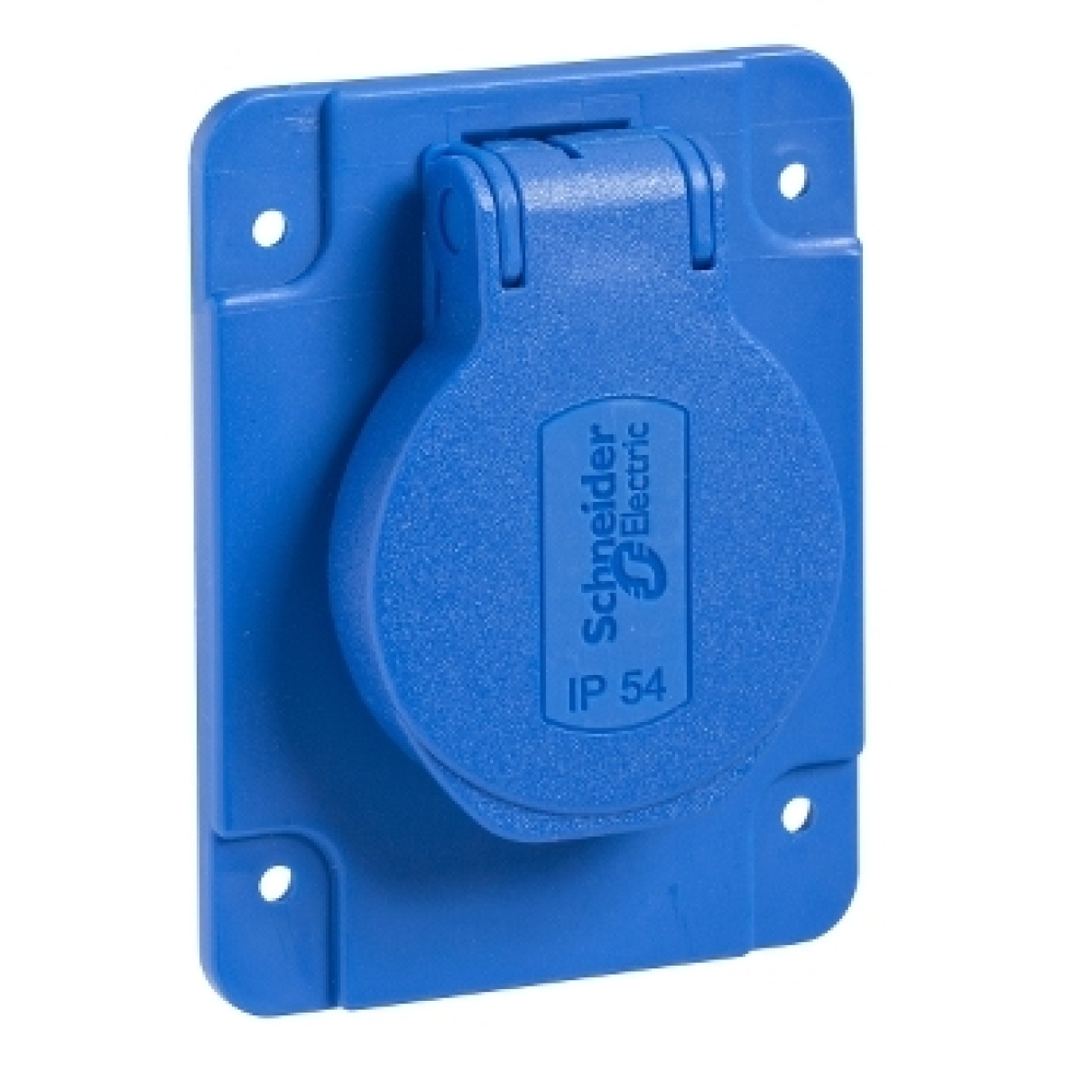 PratiKa socket - blue - 2P  E - 1016 A - 250 V - German - IP54 - flush - side