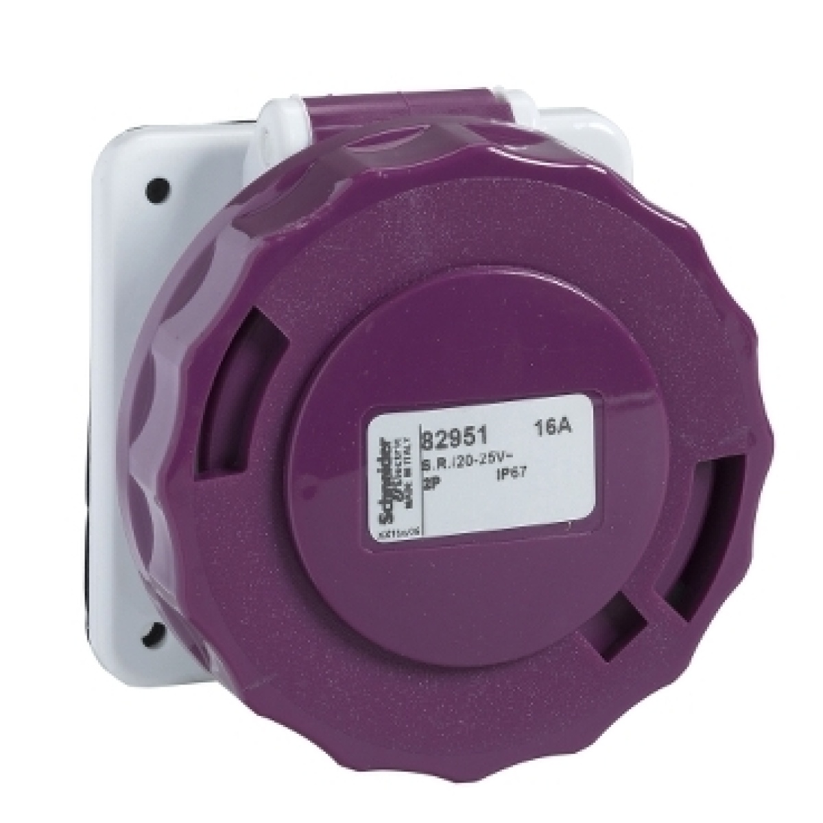 PratiKa industrial socket - 32 A - 2P - 20...25 V AC - IP67