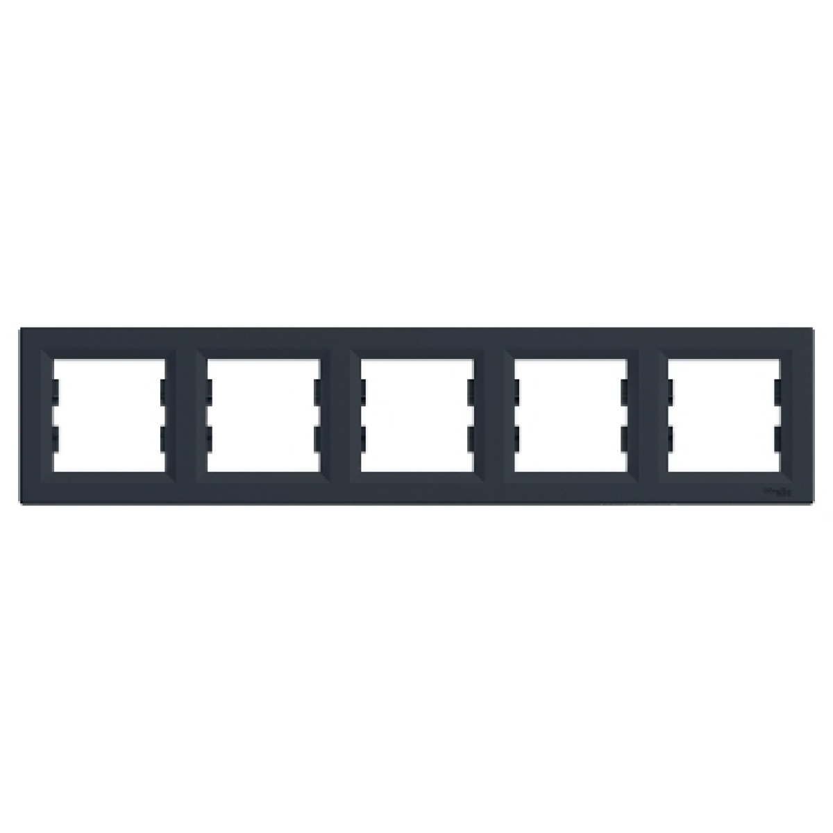 Horizontal 5-gang frame, anthracite