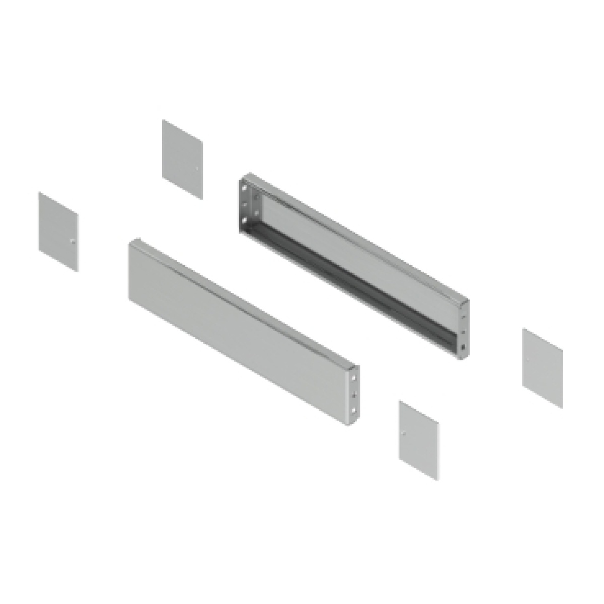 Spacial -side plinth - H100 D600 stainless steel 304L