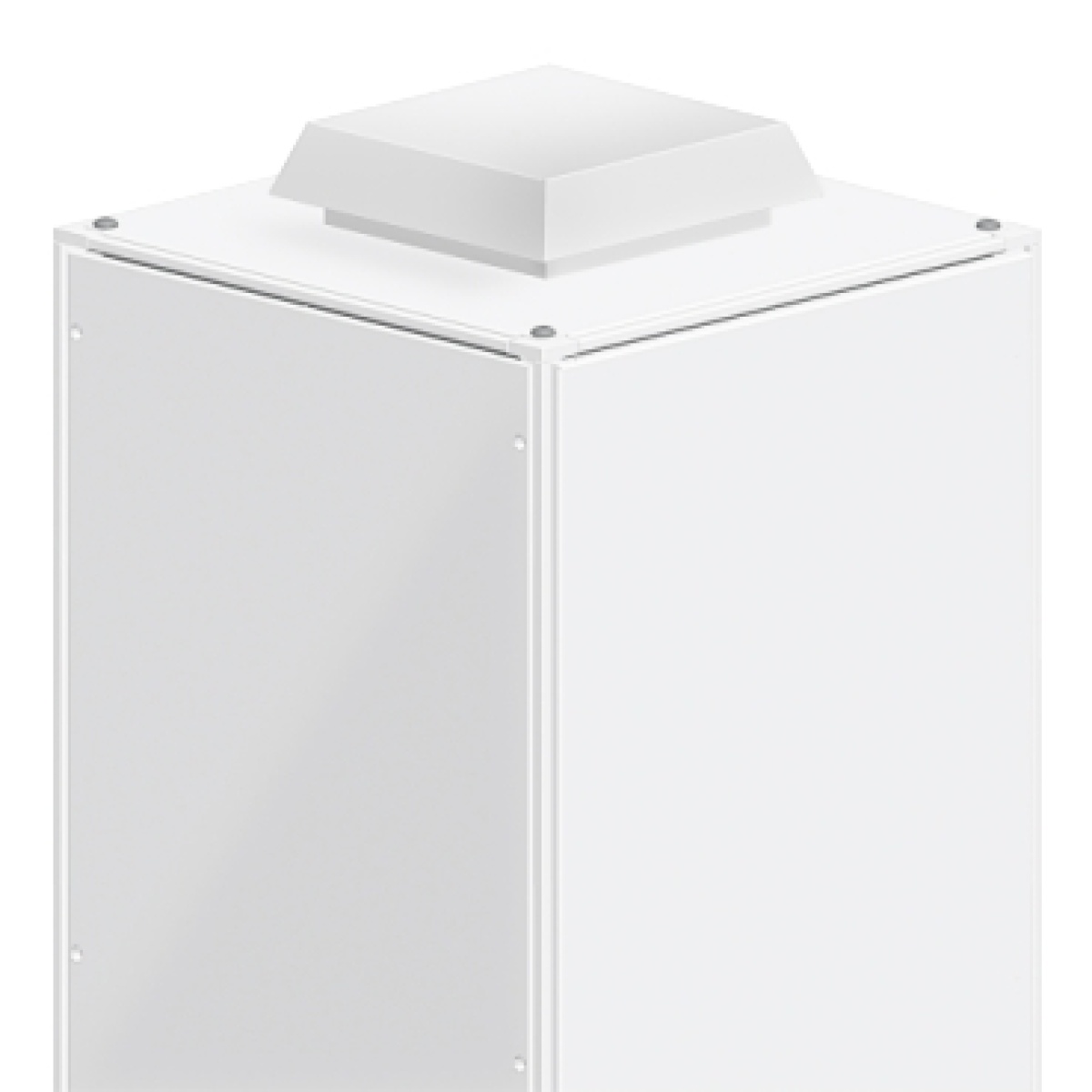 Roof outlet grille - cut-out 228x228mm - ext. dim 90x340x340mm - IP54, white RAL 9003