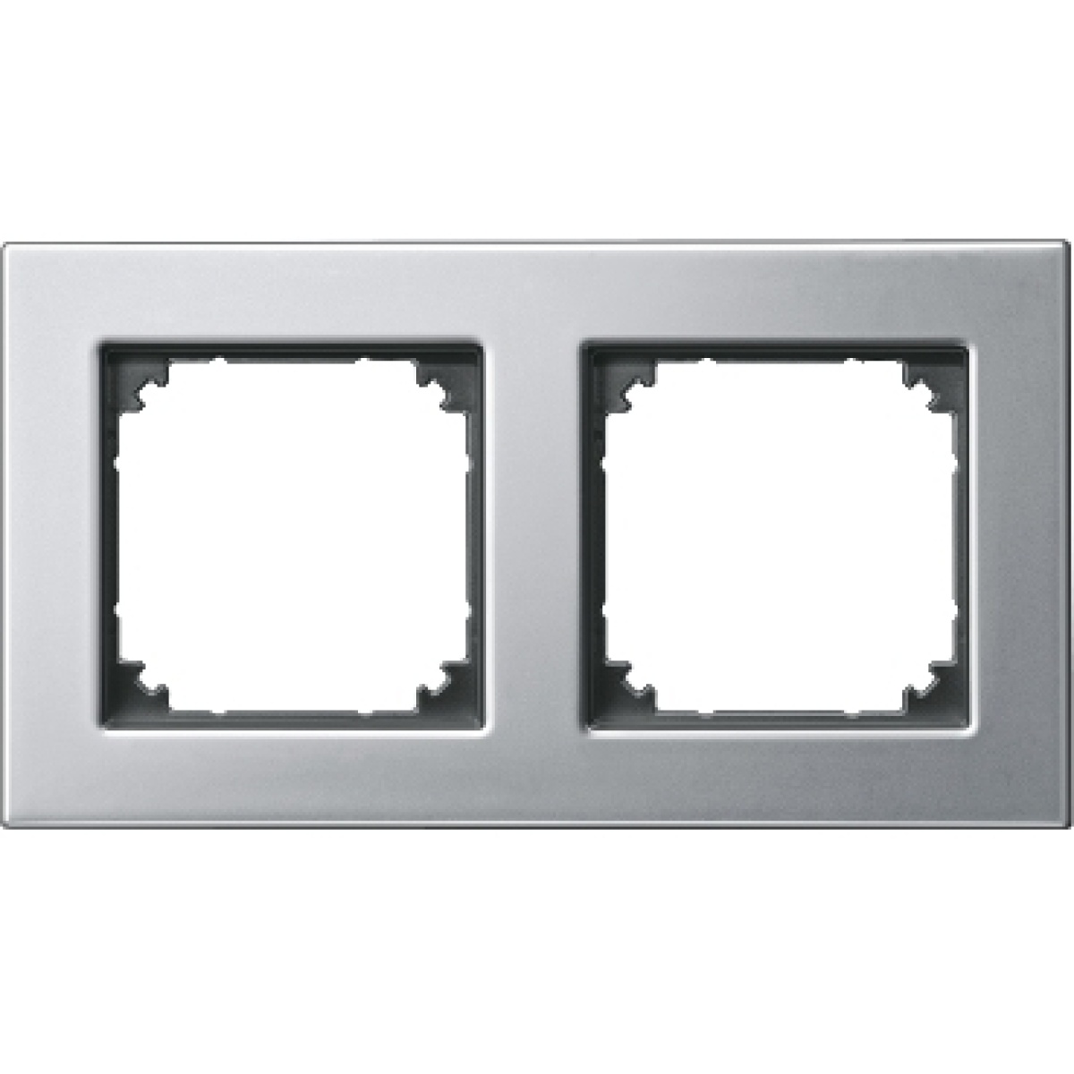 Quadro, metal Merten M-Plan, 2 elementos, metal inox