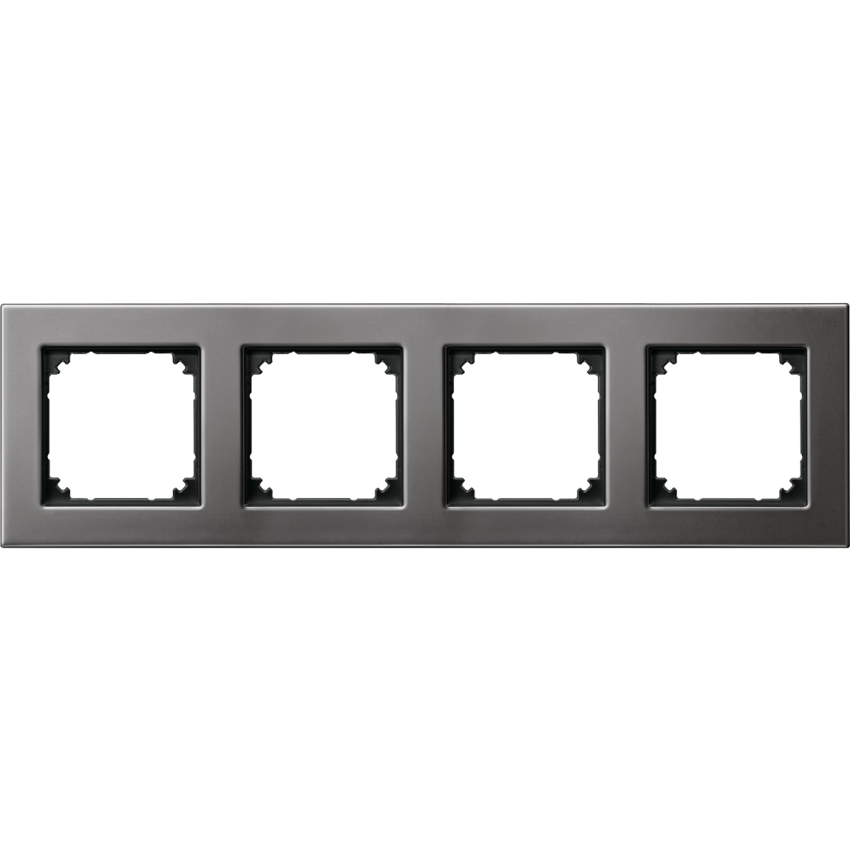 Quadro, metal Merten M-Plan, 4 elementos, rhodium cinza