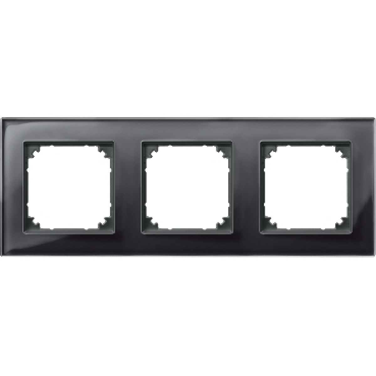 Quadro, vidro do Merten M-Plan, 3 elementos, preto onyx