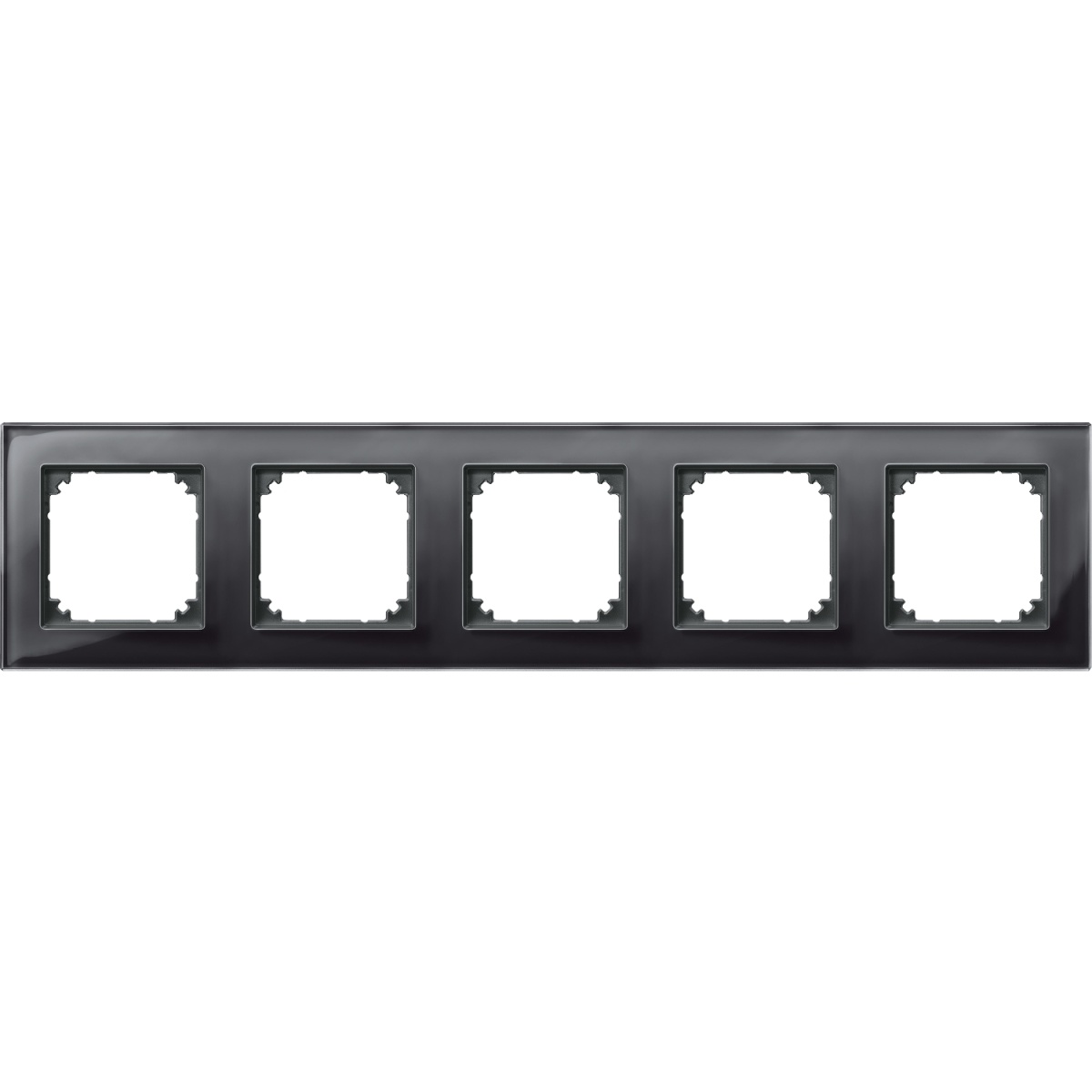Quadro, vidro do Merten M-Plan, 5 elementos, preto onyx