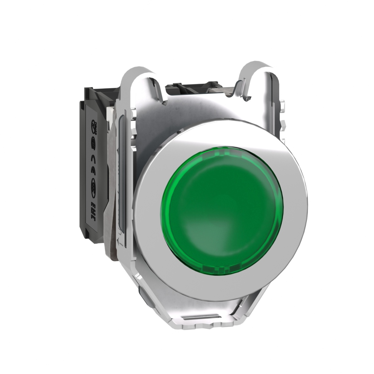 botão flush   luminosous verde 1no 24v ac led 1nc
