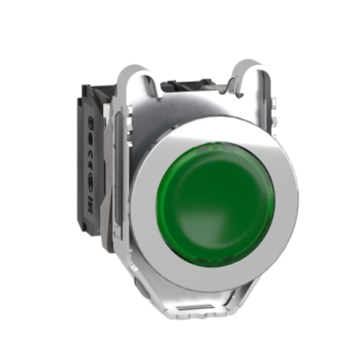 botão flush   luminosous verde 120v ac led 1no 1nc