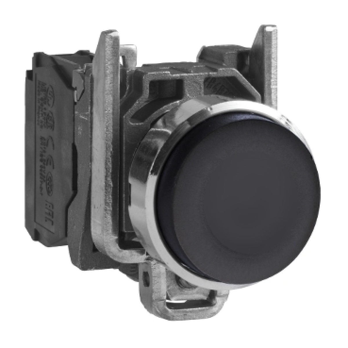 Botão preto de saída 1na