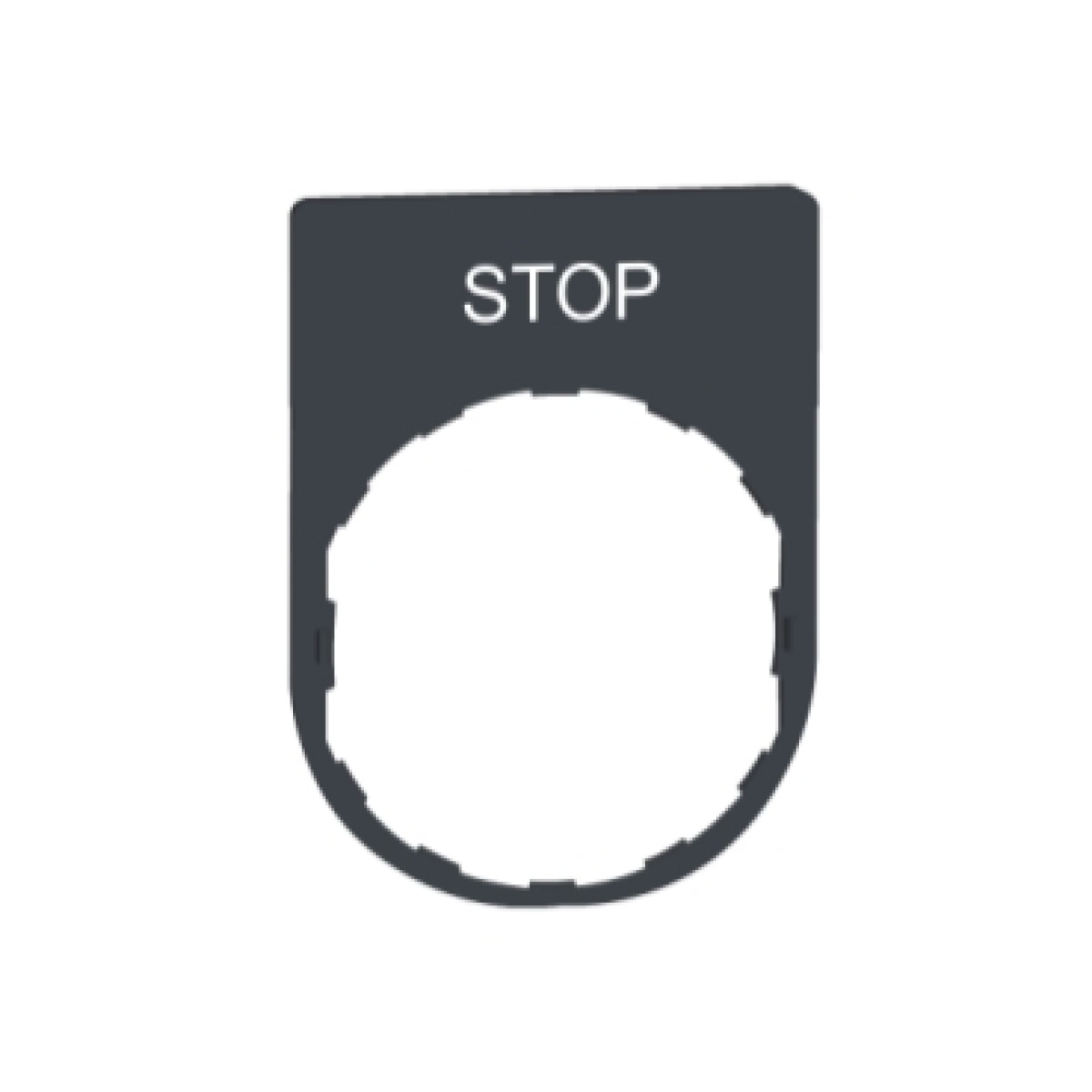 Placa inscrip.30x40mm "stop"