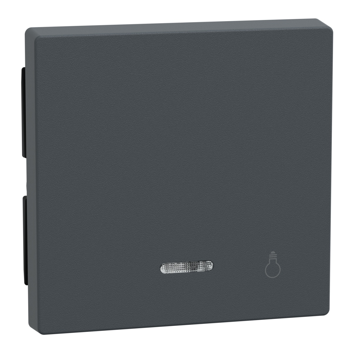 M-Elegance - Tecla simples "luz" com visor - Antracite