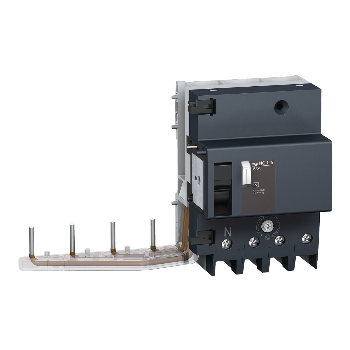 bloco diferencial Vigi NG125, classe A, 4P 63A, 30mA