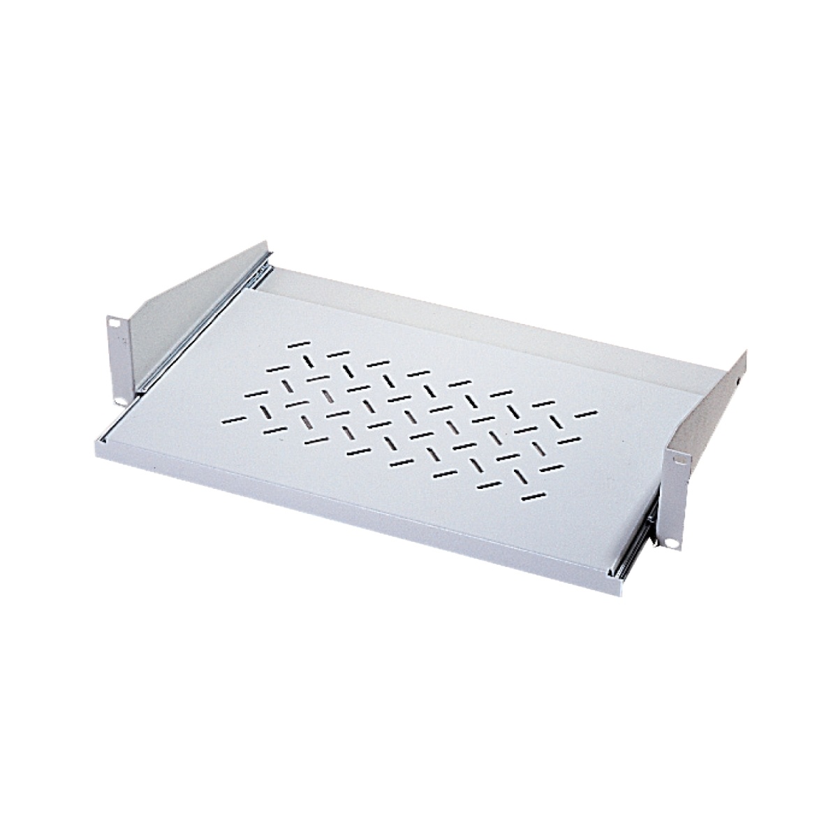 19" telescopic shelf 2U on 2 uprights D250 with permissive load 20Kg