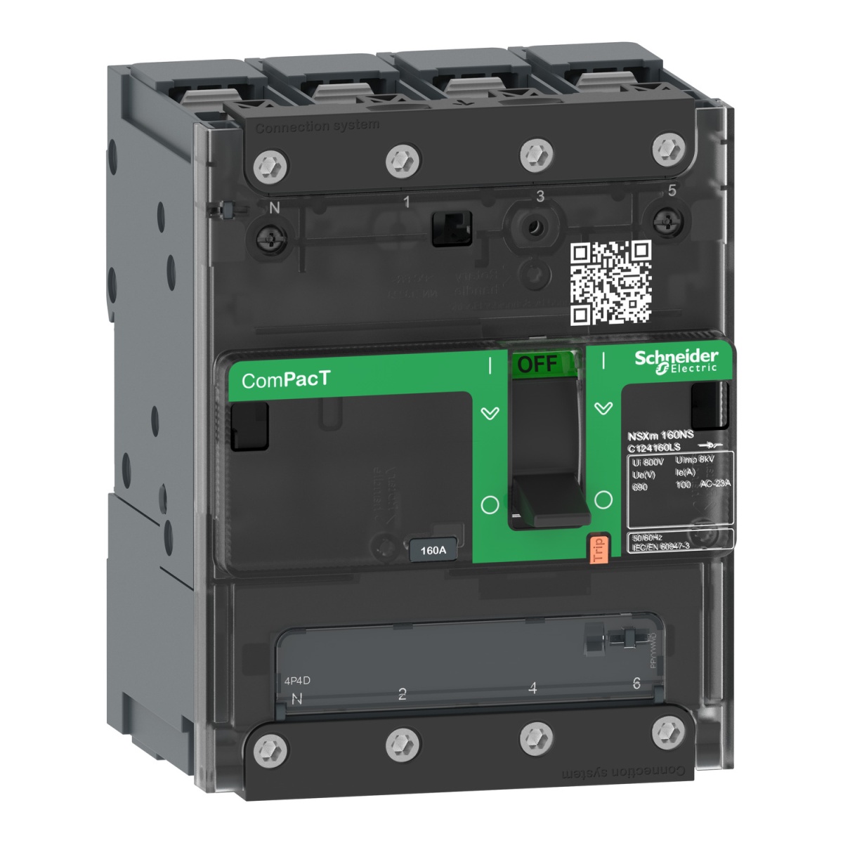 ComPacT INTERRUPTOR NSXm160NA CA 4P 160A  PARAFUSO