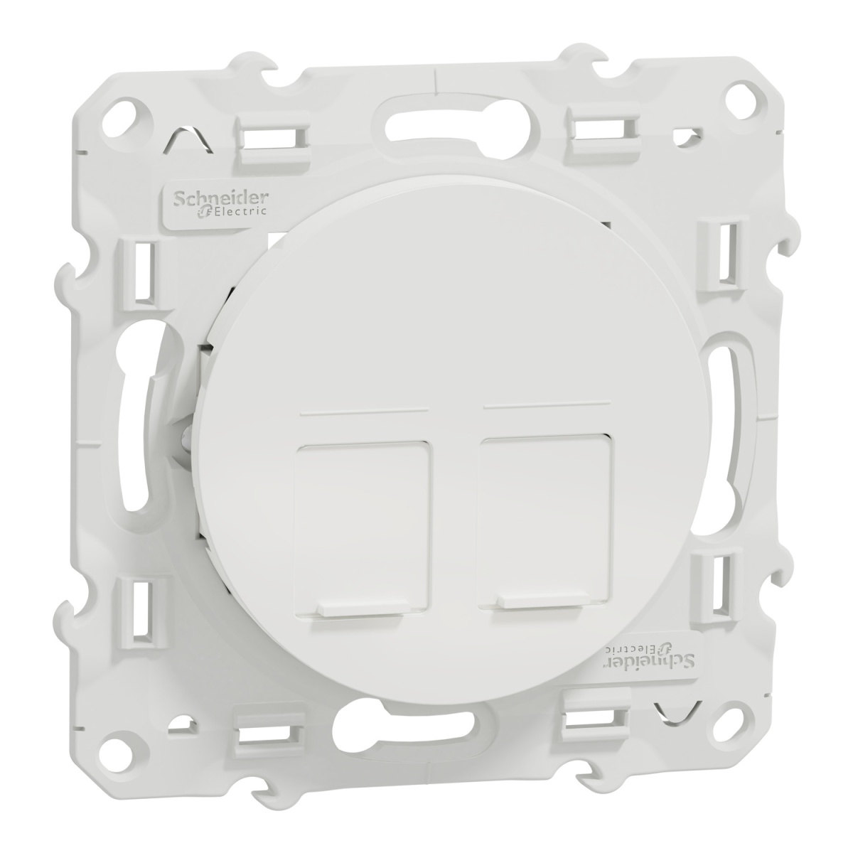 Odace - Tomada RJ45 dupla- cat.6 - UTP - Branco