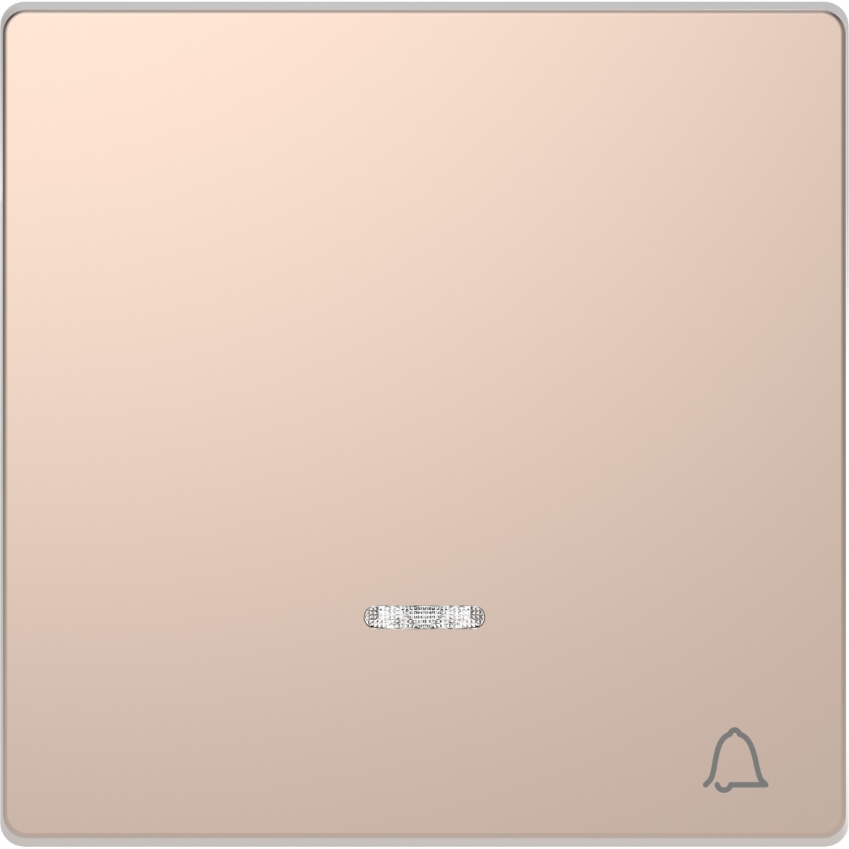 D-Life - Tecla com visor "campainha" - Metal champanhe