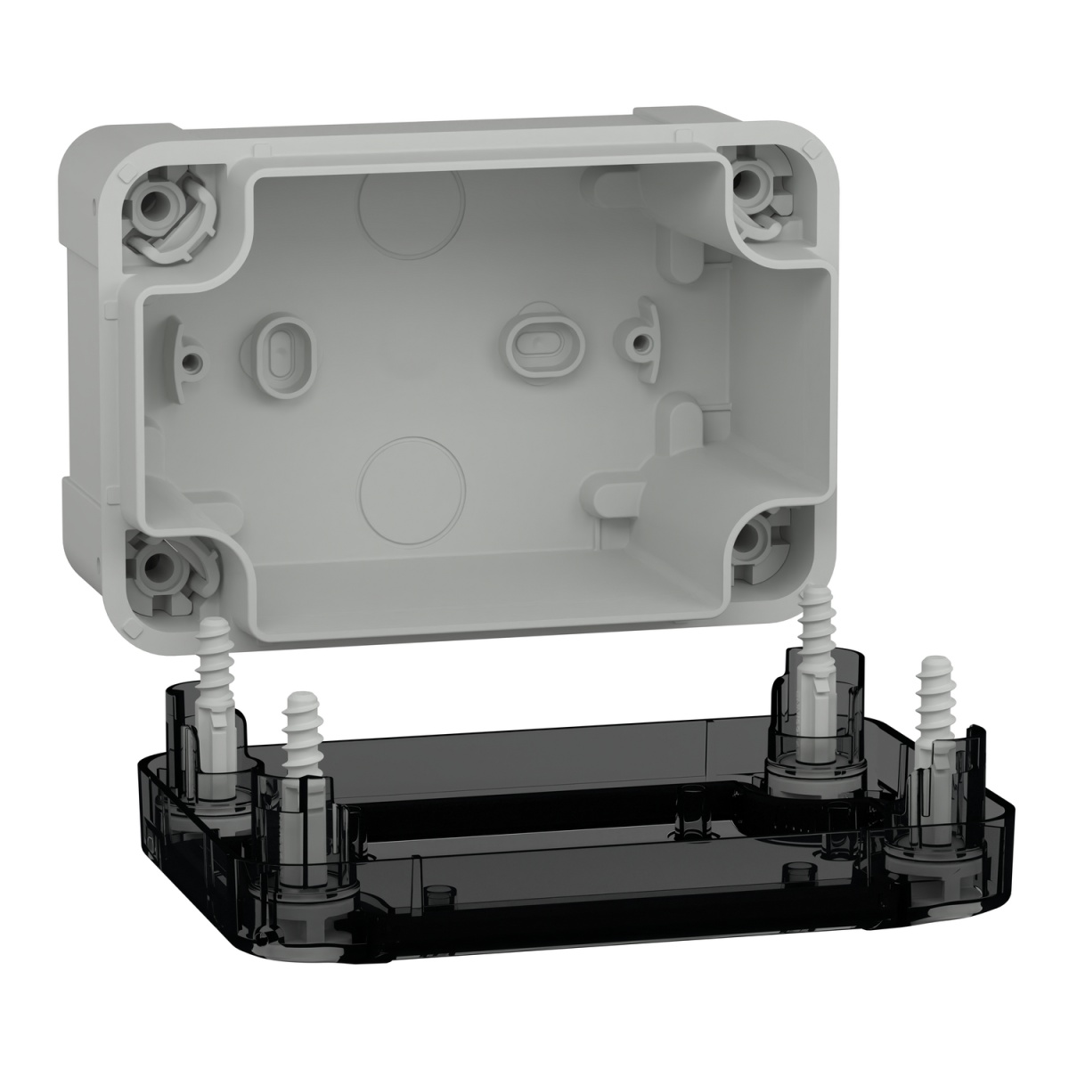 ABS box IP66 IK07 RAL7035 Int.H125W80D65 Ext.H138W93D72 Transp.cover H20