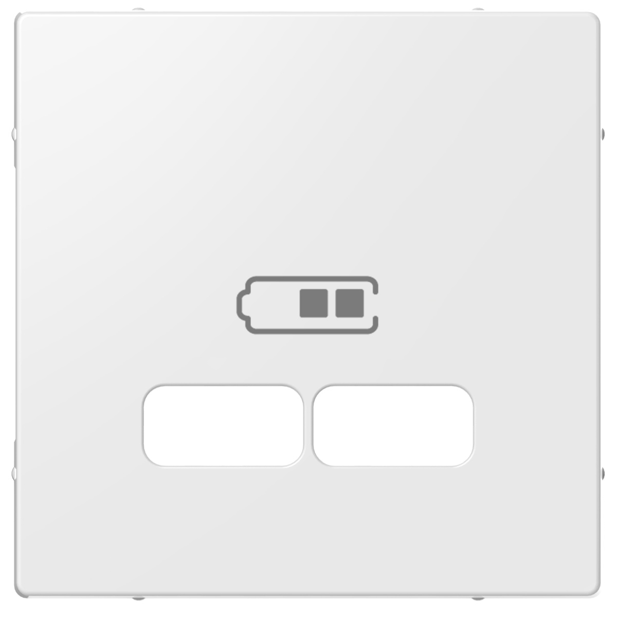 M-Elegance - Centro de tomada carregador USB - Branco brilhante