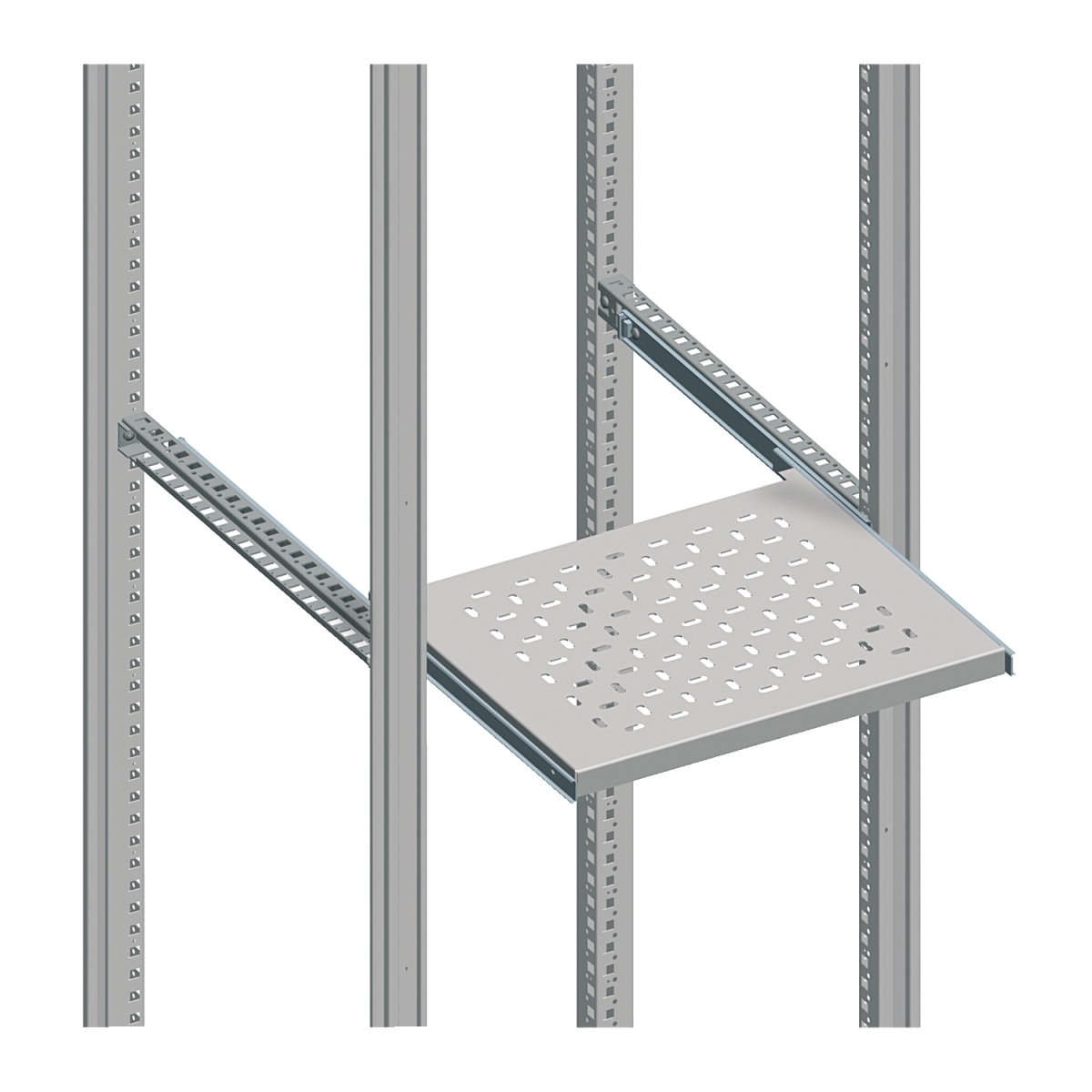 Telescopic rails for mounting of a telescopic tray - 400 mm enclosure