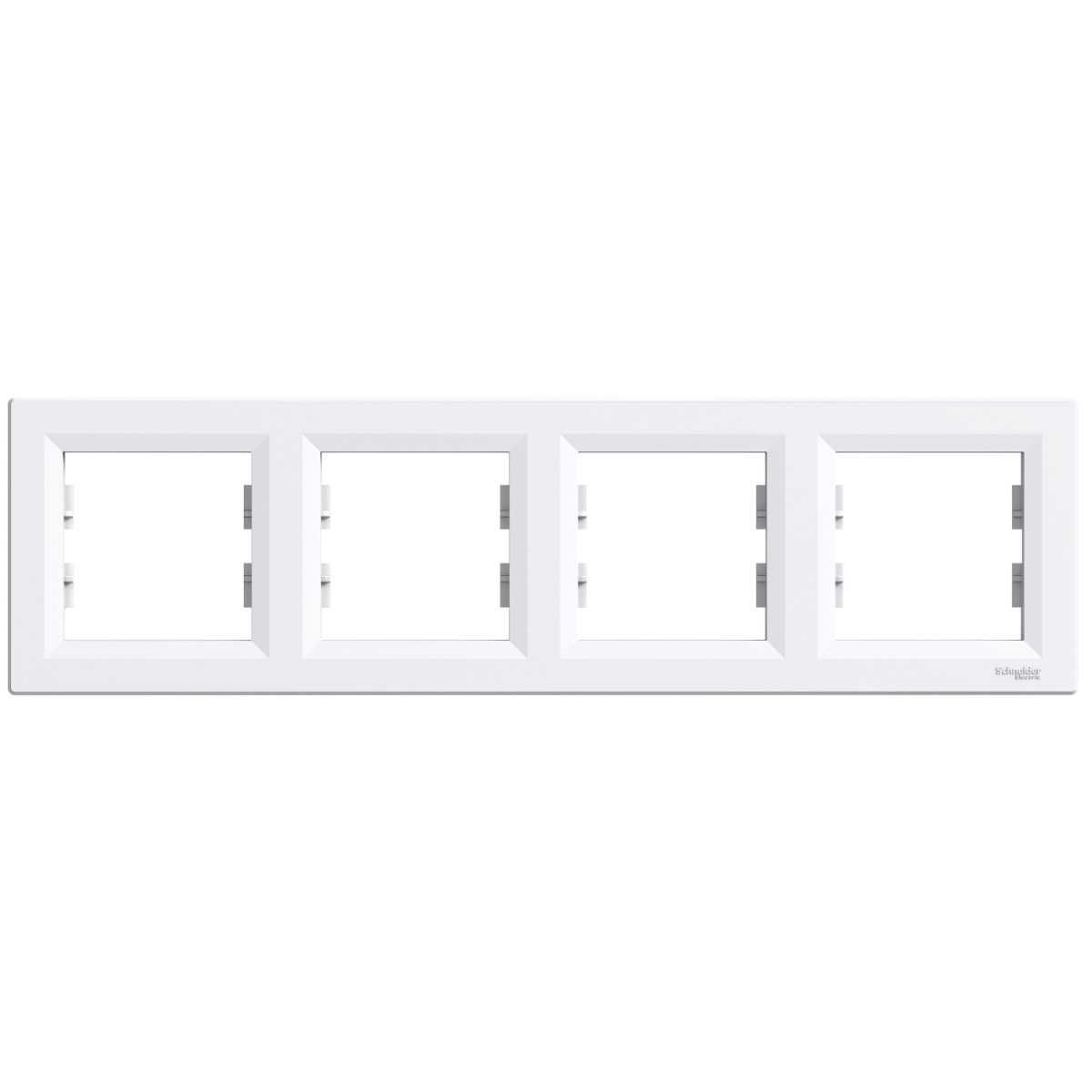 Asfora - quadro horizontal de 4 tomadas - branca