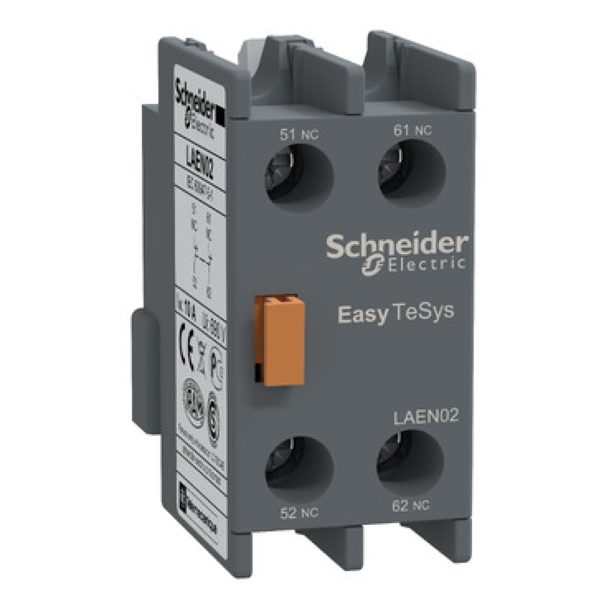 Bloco de contactos auxiliares, Easy TeSys Control, 2 NC, para LC1ECAE