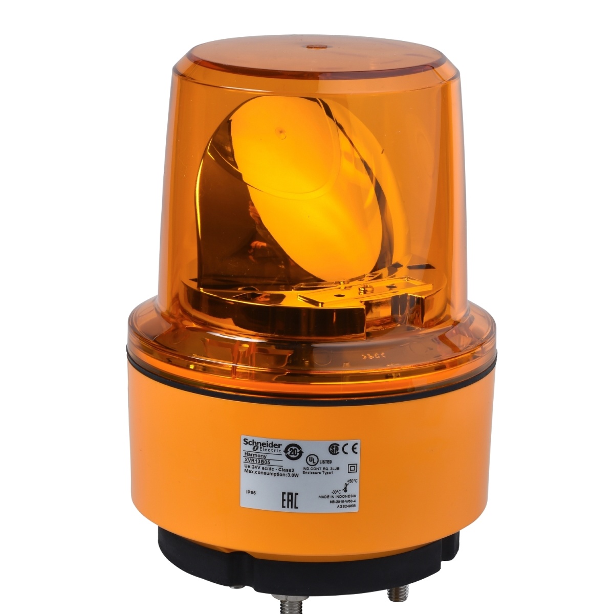 130mm baliza giratoria  laranja 24vdc