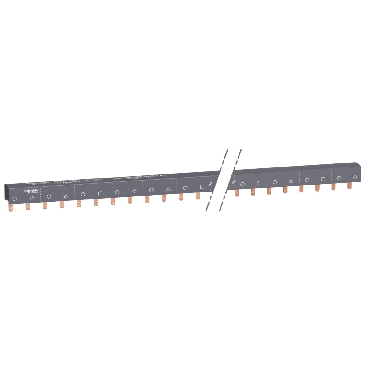 Acti9 - pente de ligação - 3LN equilibrada - passo de 18 mm - 57 módulos - 100 A