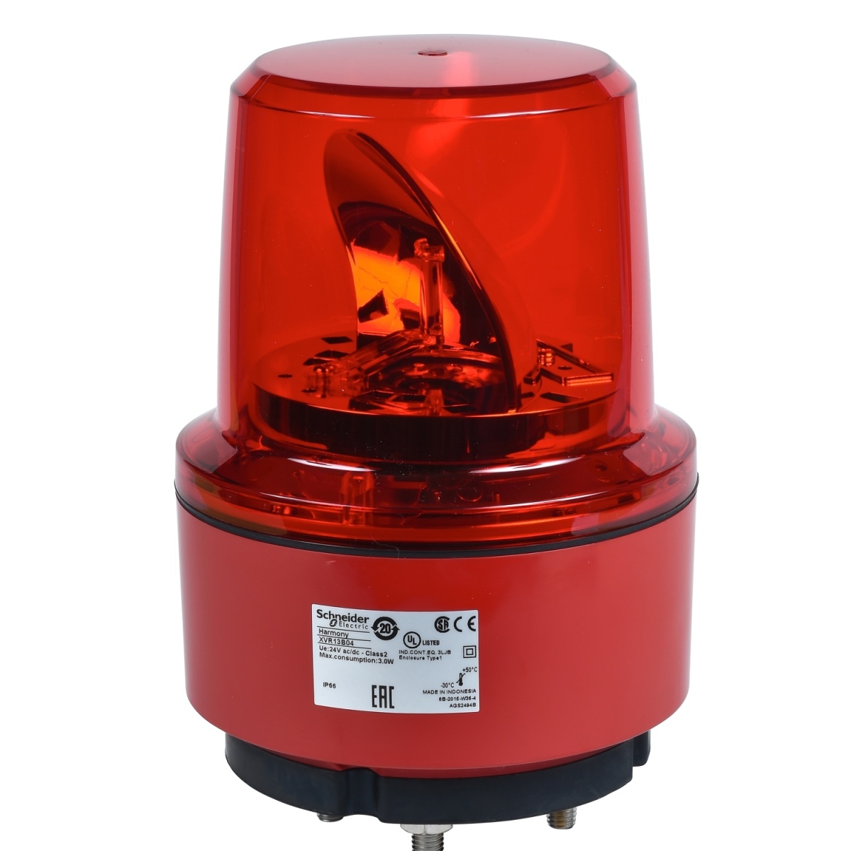 130mm baliza giratoria  red 24vdc