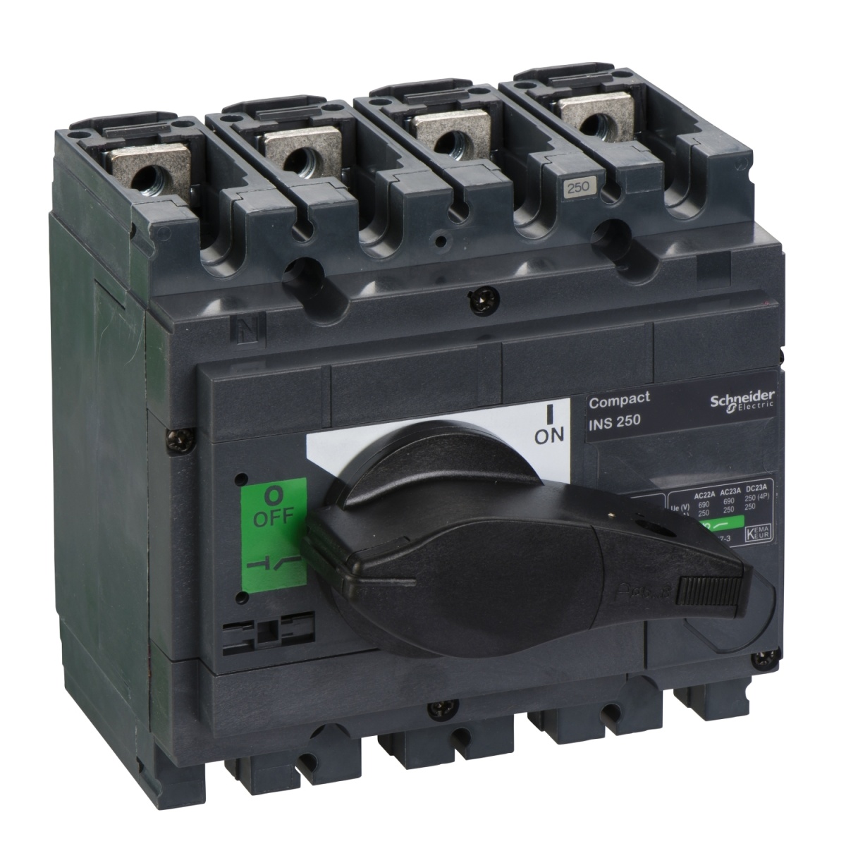 Interruptor seccionador Interpact INS250 - 250 A - 4 pólos