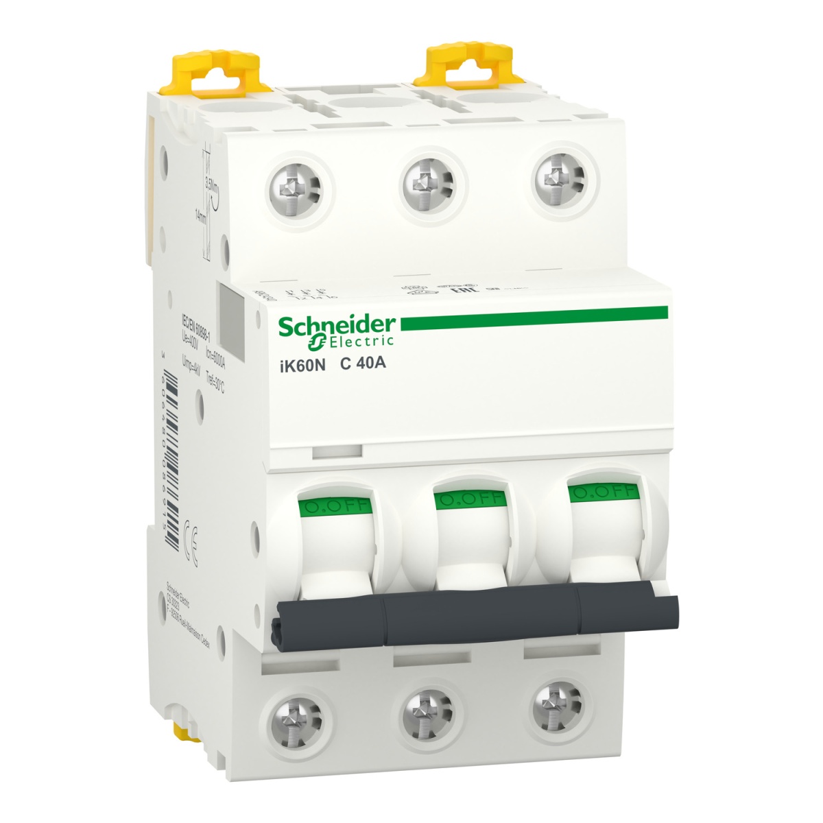 Acti9 iK60N - Disjuntor - 3P - 40A - C - 6000A IEC 60898-1