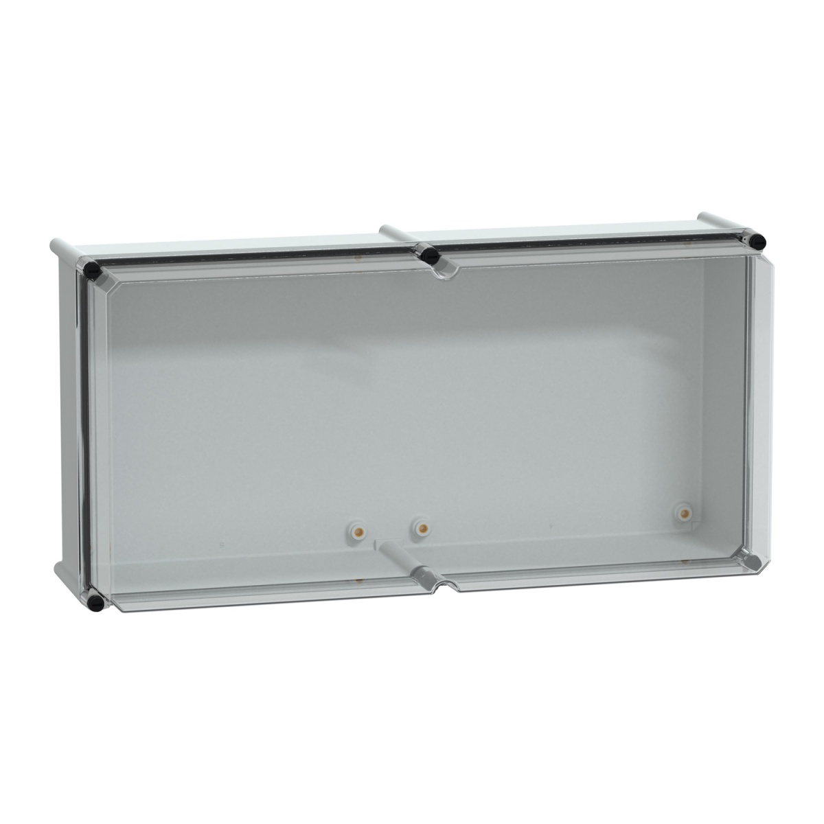 PLS box, polyester rear, transparent PC cover IP66 36x72x23cm