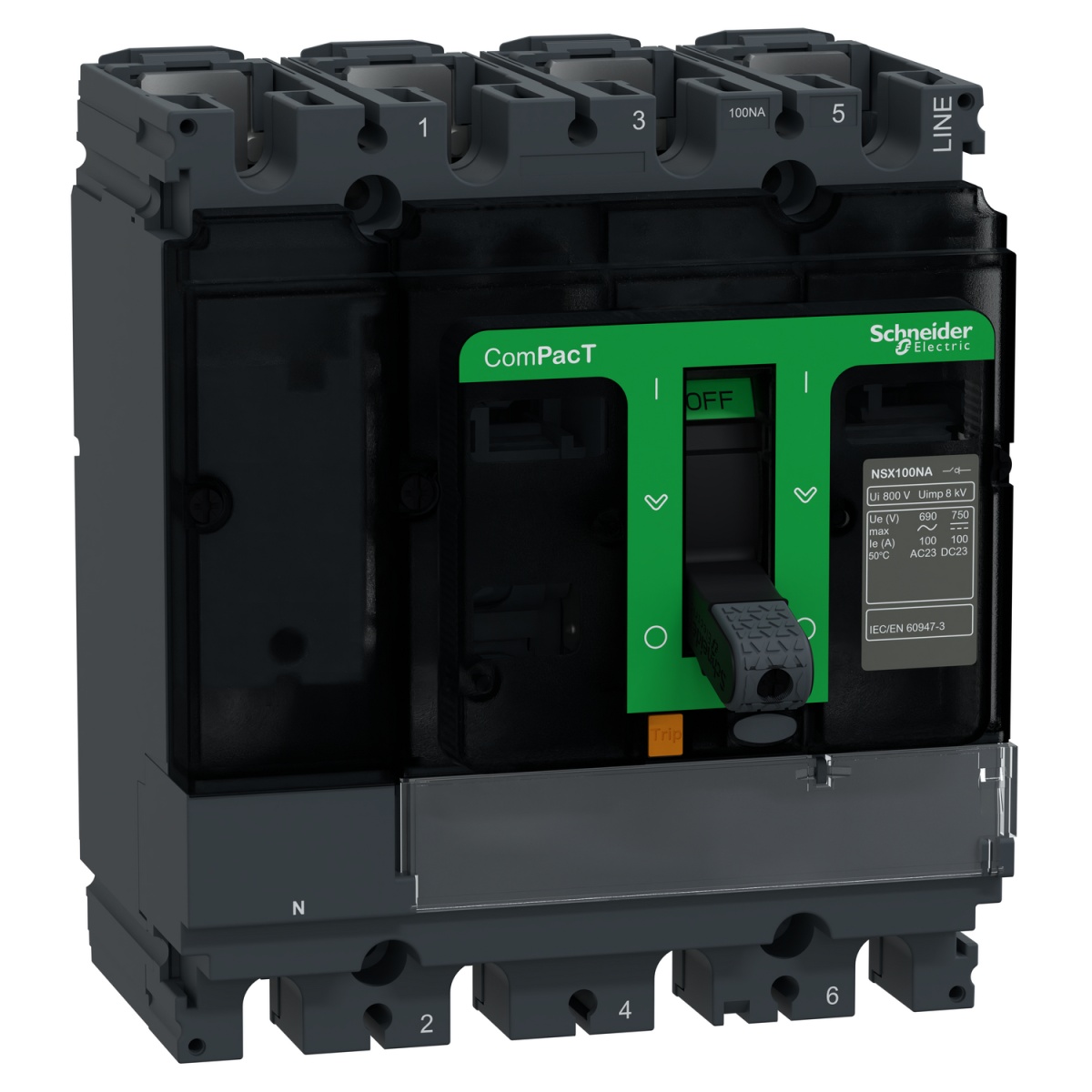 ComPacT INTERRUPTOR NSX100NA CA 4P 100A