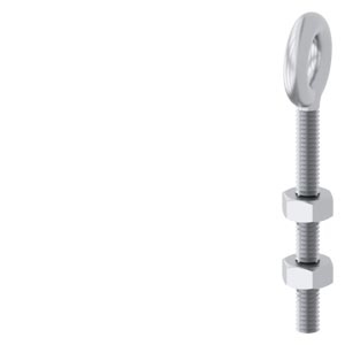 Lifting eyebolt M6 x50 including 2 nuts, steel, zinc-plated