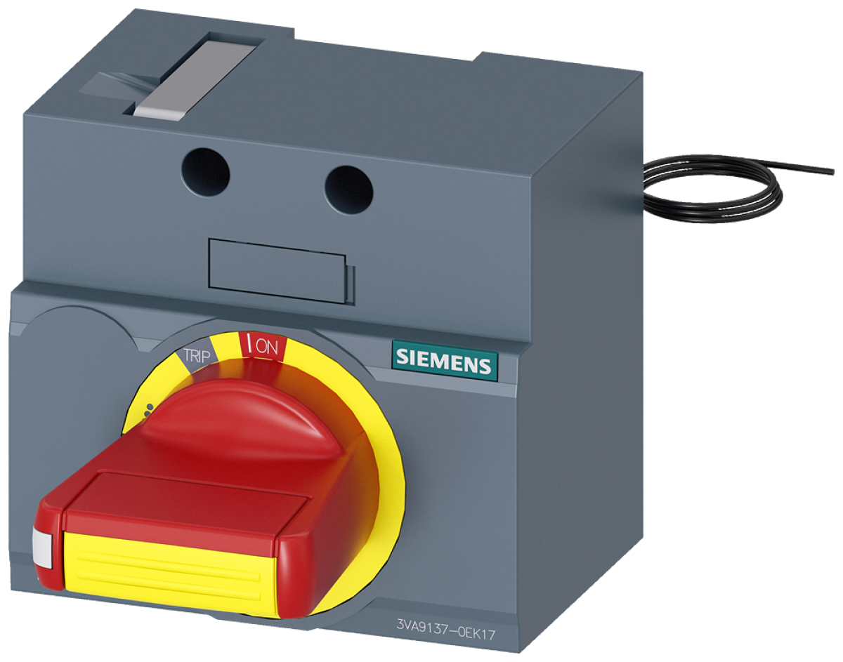 Front mounted rotary operator EMERG. OFF IEC IP3040 24V DC illumination kit ...