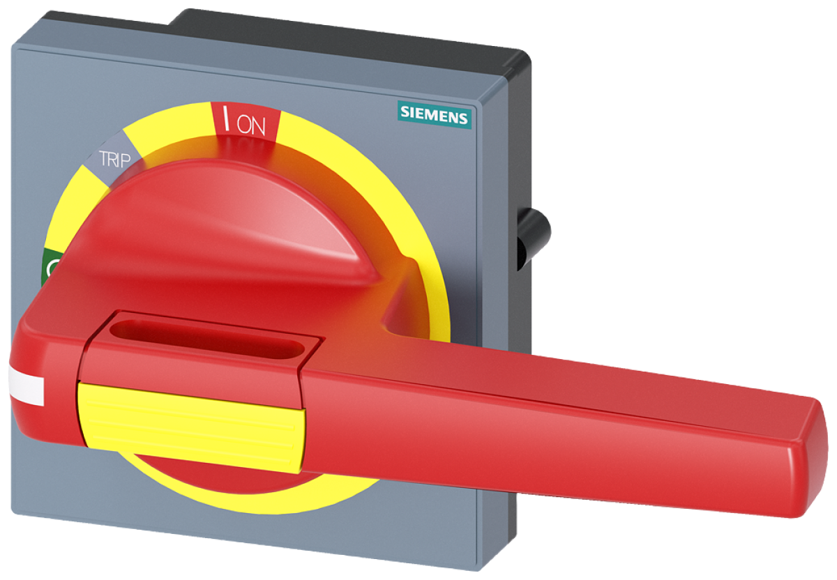 Handle with masking plate EMERGENCY STOP with tolerance compensation, accesso...