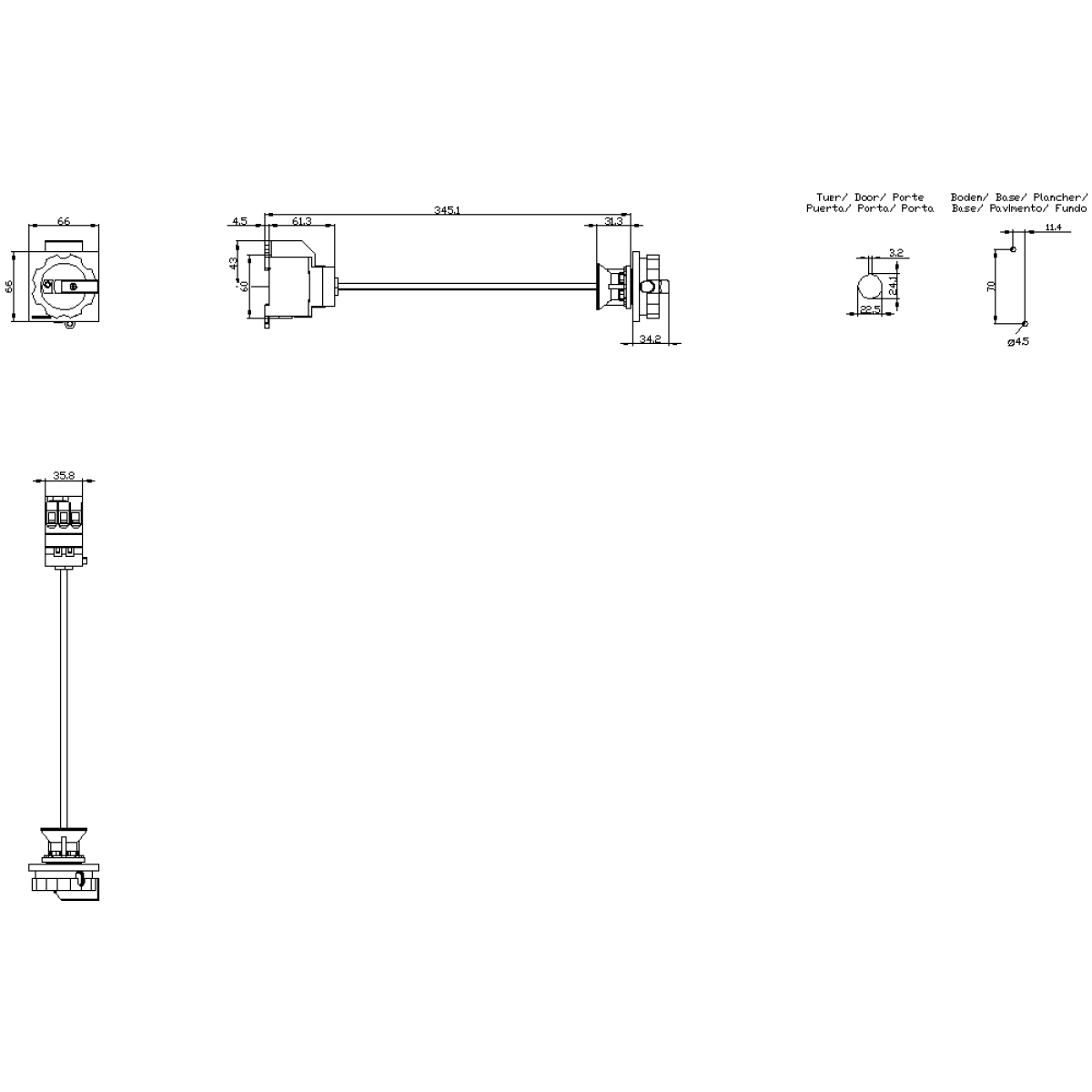 Switch disconnector 3LD3, Iu 25 A main control switch 3-pole | Nortécnica