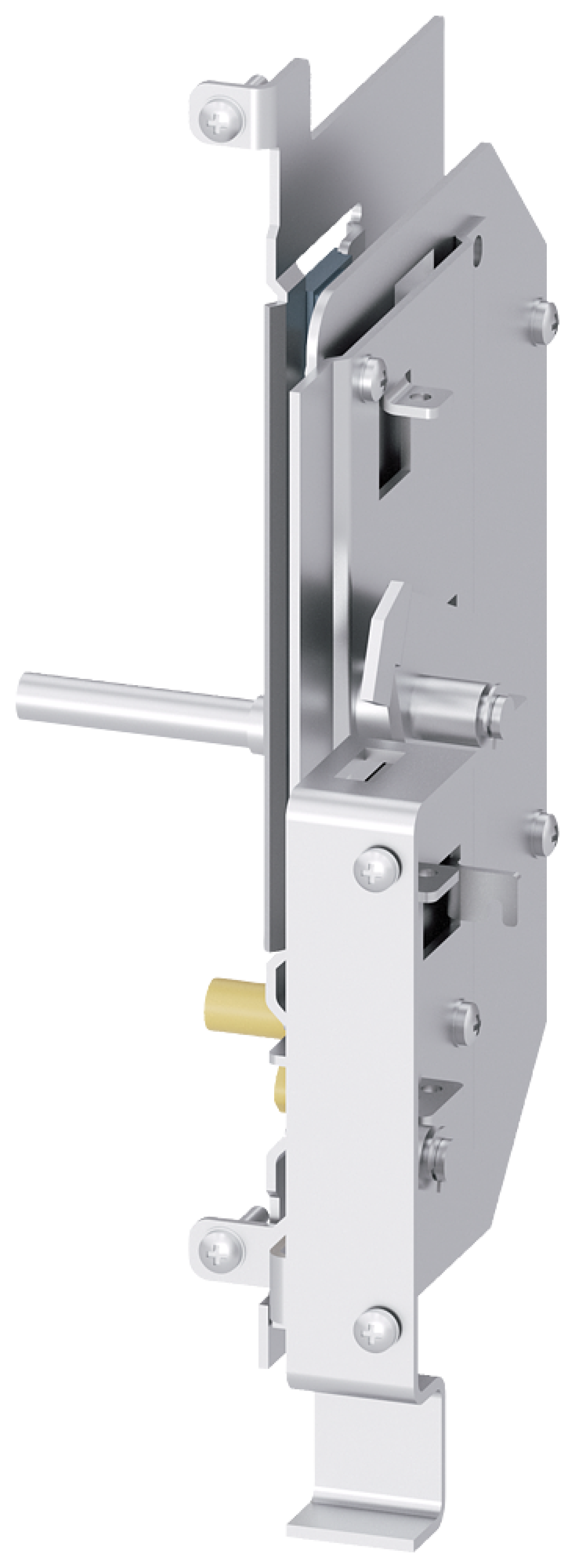 Locking mechanism to prevent opening of the control cabinet door in ON positi...