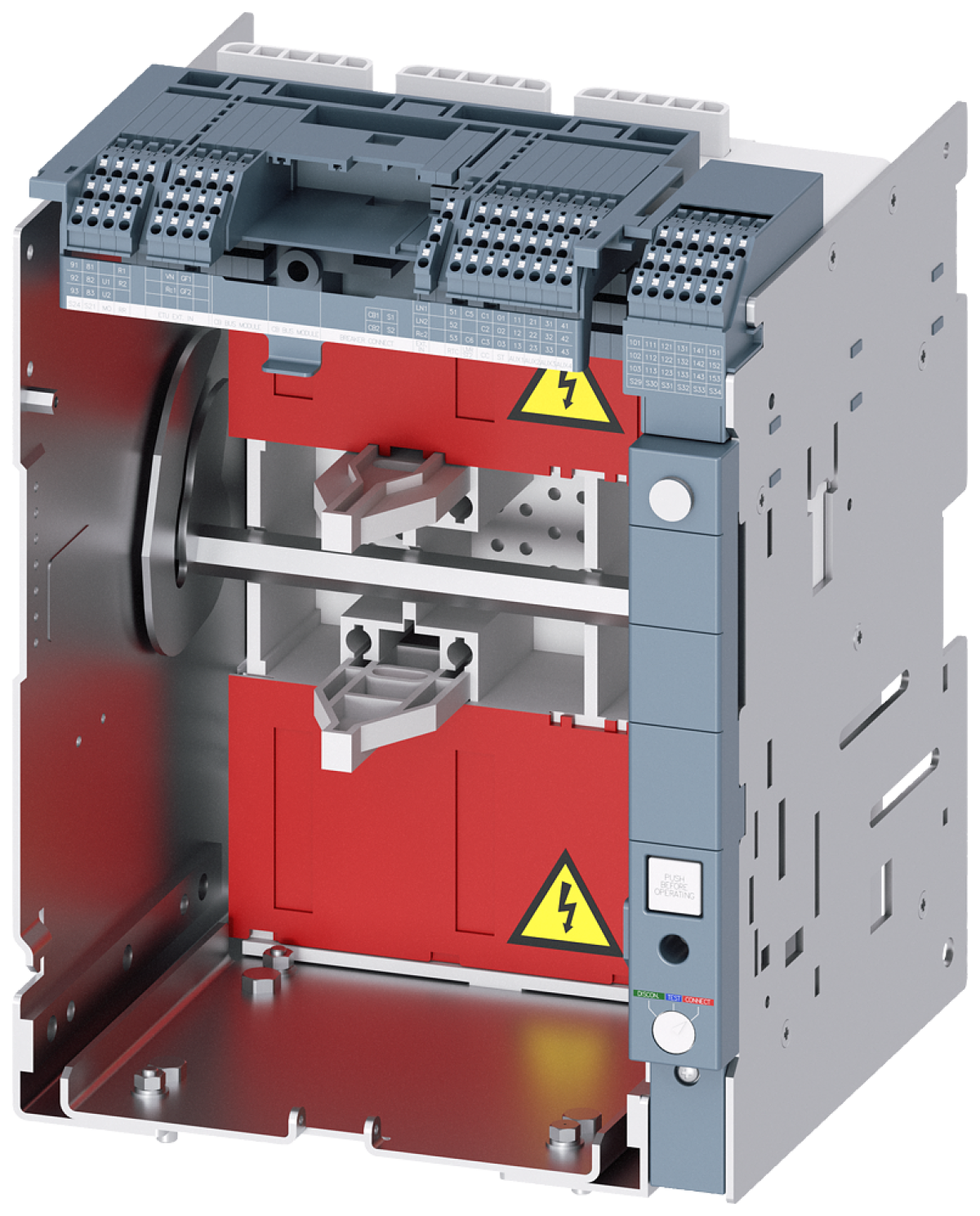 Guide frame for 3WL10 - 3-pole rear vertical terminal
