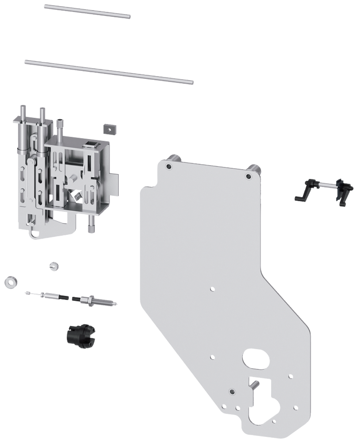 Mutual mechanical interlocking with Bowden cable 2000 mm