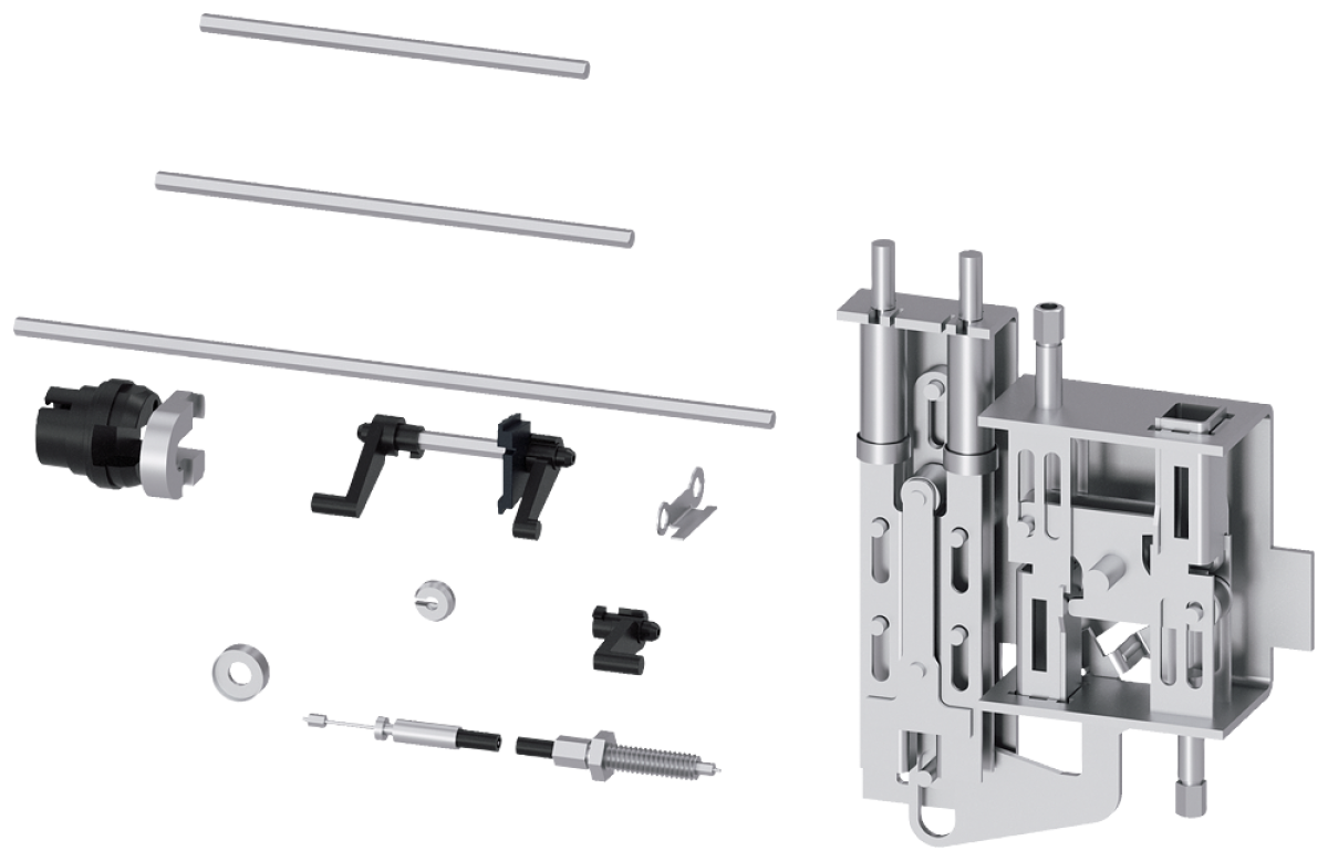 Mutual mechanical interlocking with Bowden cable 2000 mm