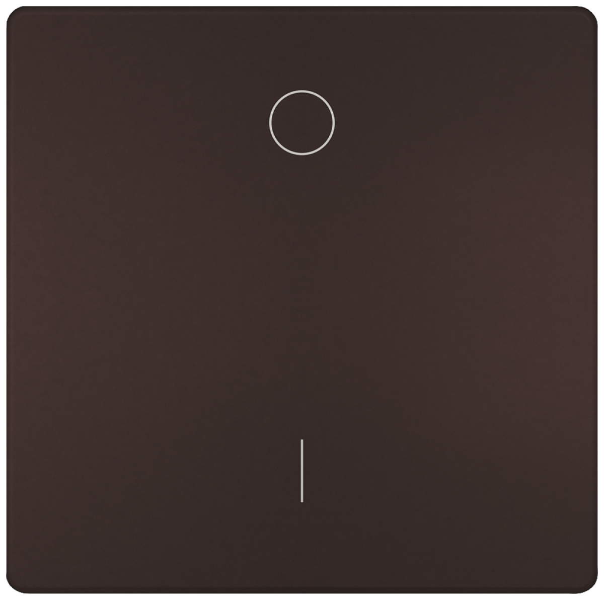 DELTA style rocker with IO symbols for OFF switch, chocolate