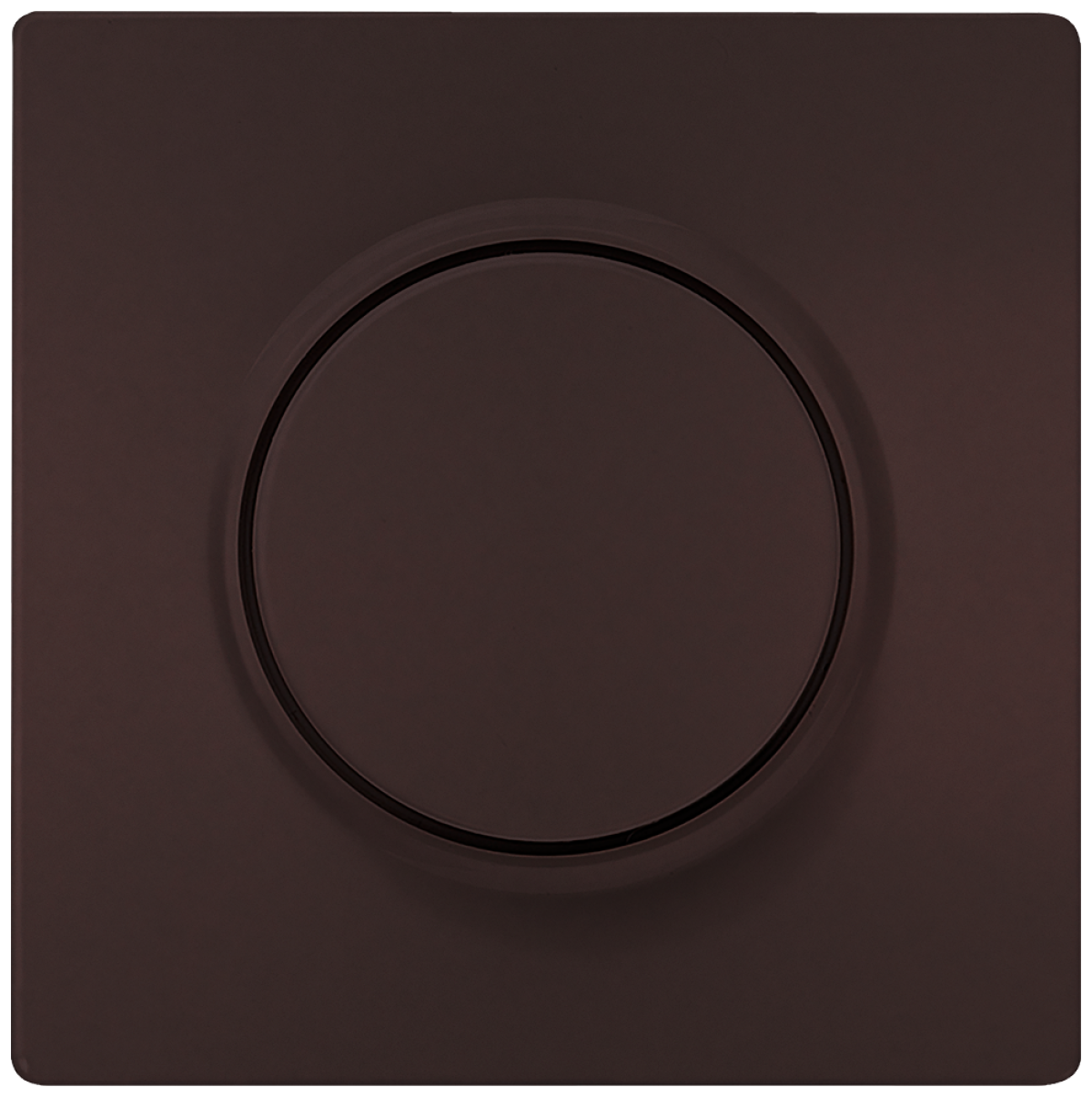 DELTA style cover plate for dimmer with rotary knob, chocolate